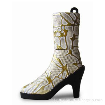 Shoe-shaped USB Flash Drive with Fashionable Design, OEM/ODM Orders are Accepted